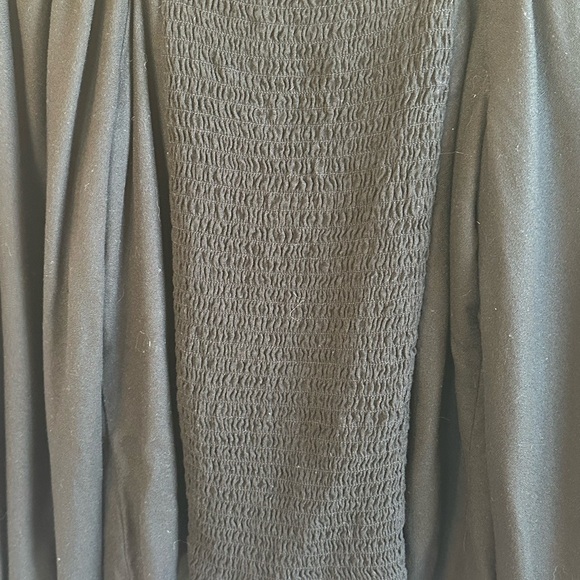 Old Navy Square Neck Peasant Black Blouse with Smocked Back Sz S - Picture 8 of 12